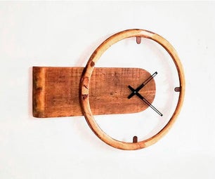 A Minimal Wooden Wall Clock