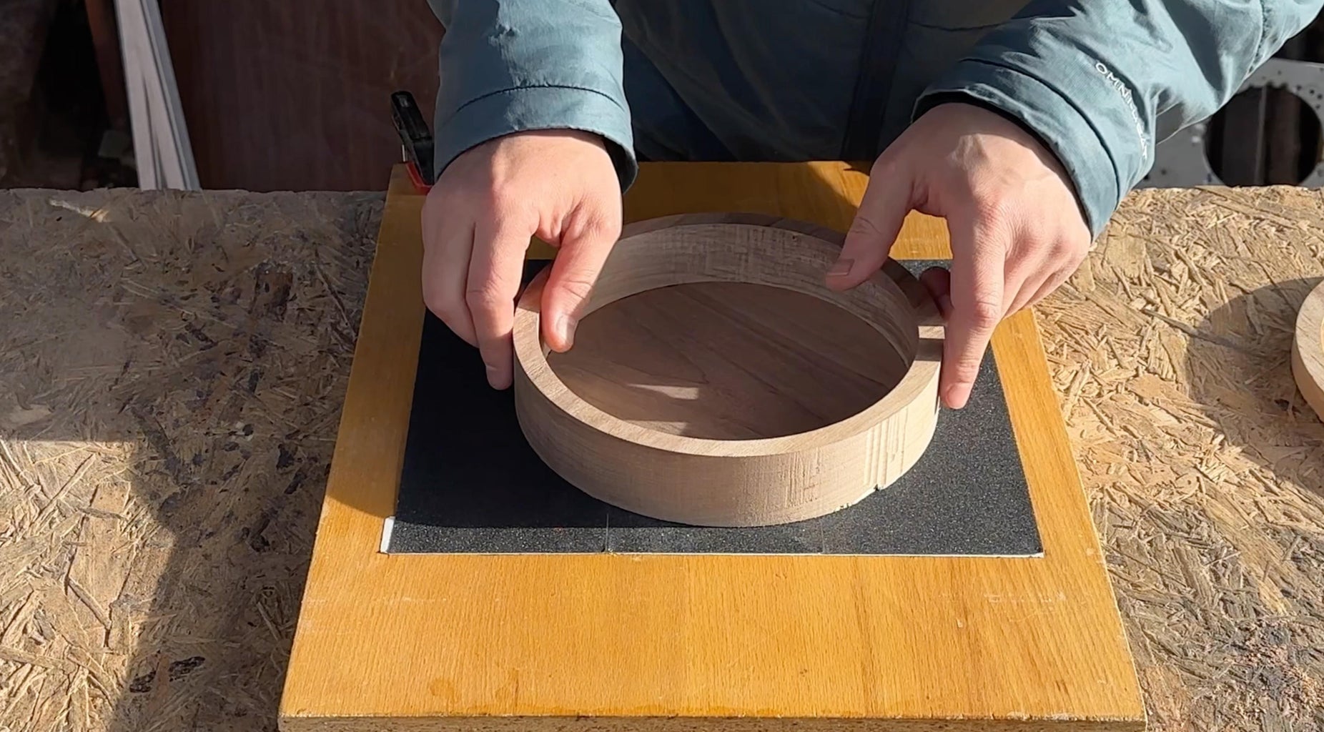 Polish the Top and Bottom Sides on a Flat Surface.