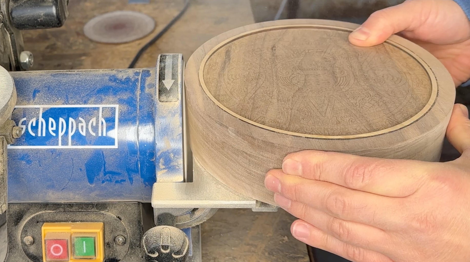 Polish the Sides With a Disc Sander