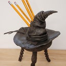 Clay Sorting Hat Pencil Holder on Stool (Harry Potter)