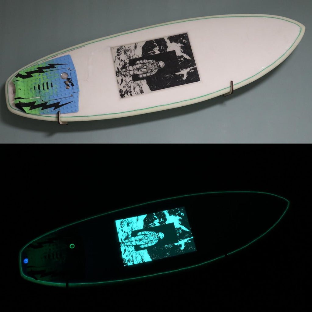 Electroluminescent & Glow-In-The-Dark Surfboard