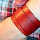 Seample fashion leather handmade cuff.