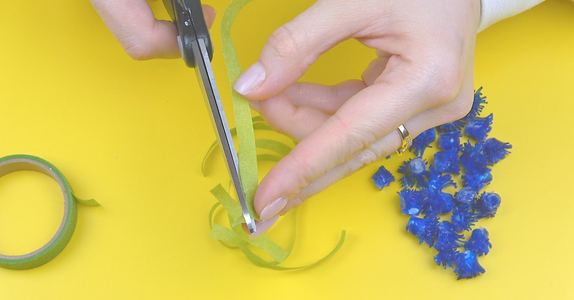 In the Middle of the Flower We Will Attach - the Yellow Bead With Wire!